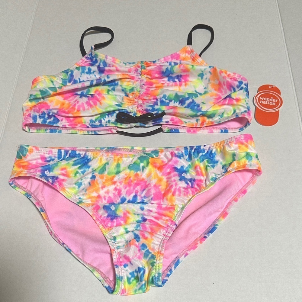 Wonder Nation Kids Colorful Tie-Dye Bikini Size-XXL-18